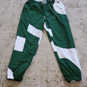 Lacoste Green and White Jogger Pants